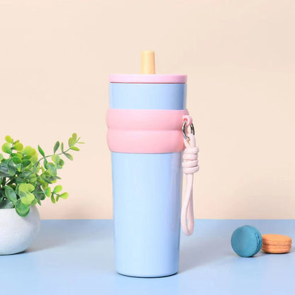 Ice Bully Car Thermos Cup – Ceramic-Lined, Large Capacity with Straw