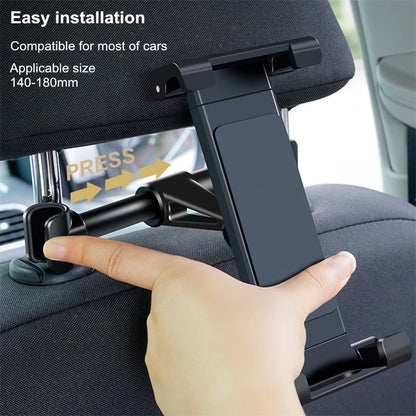 Universal Car Tablet Holder – 360° Headrest Mount