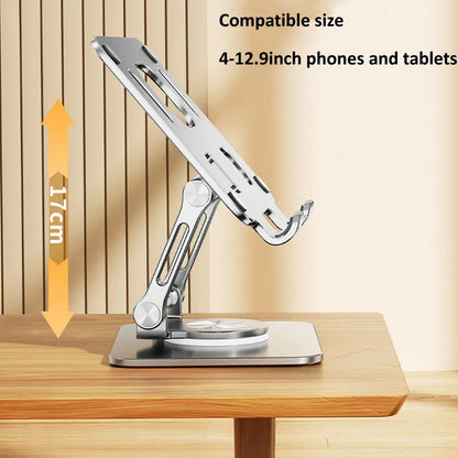 360° Rotating Tablet Stand – Foldable Aluminum Holder