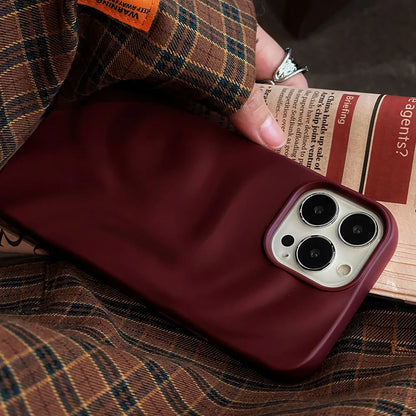 Winter Pleats Soft Matte iPhone Case – Red & White Editions