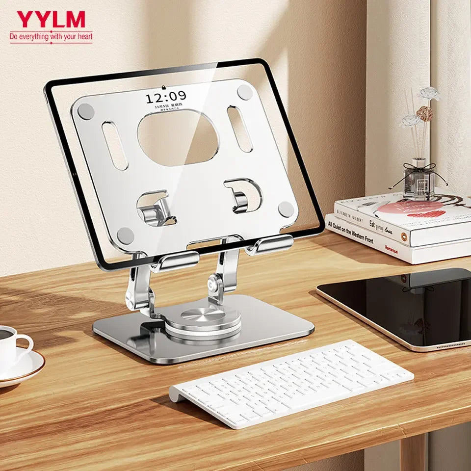 360° Rotating Tablet Stand – Foldable Aluminum Holder