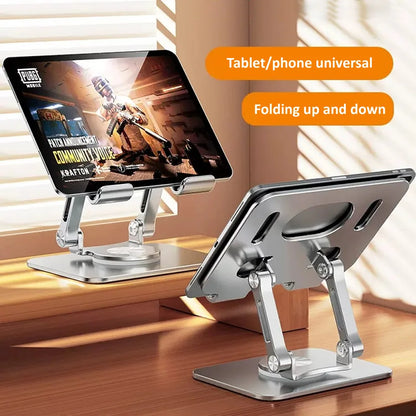 360° Rotating Tablet Stand – Foldable Aluminum Holder