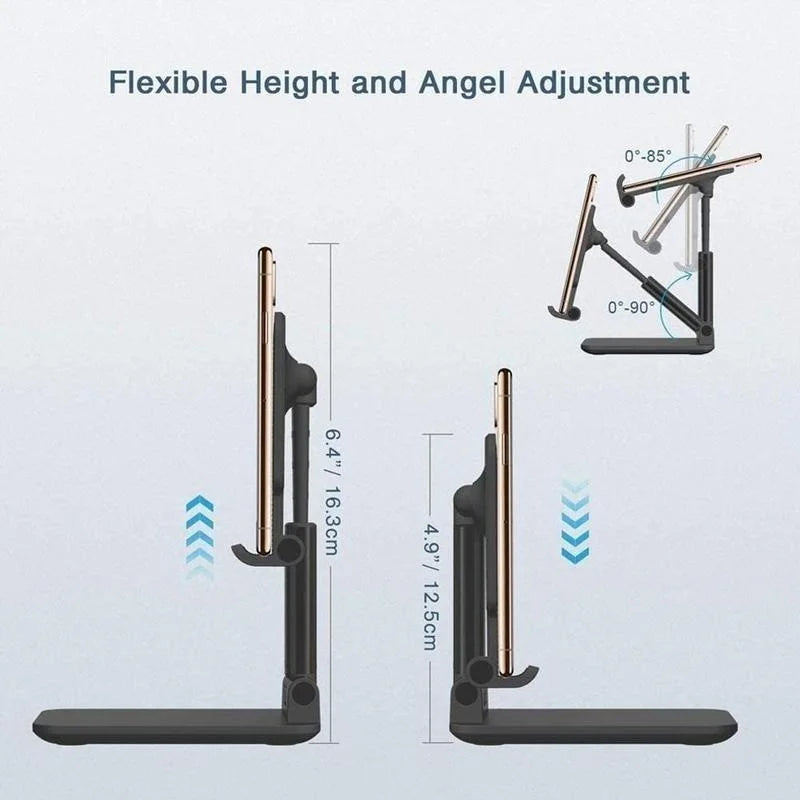 Foldable Desktop Tablet & Phone Holder – Adjustable Support Stand