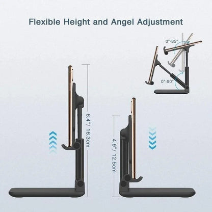 Foldable Desktop Tablet & Phone Holder – Adjustable Support Stand