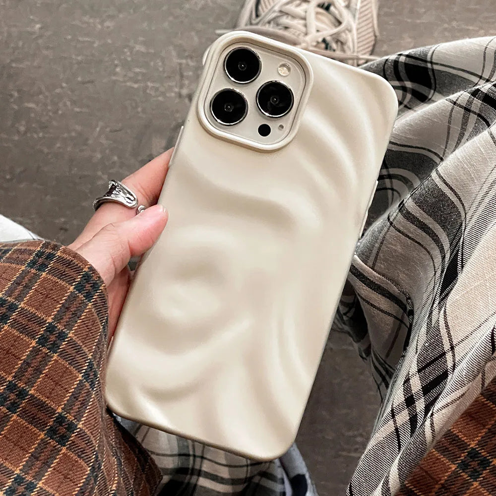 Winter Pleats Soft Matte iPhone Case – Red & White Editions