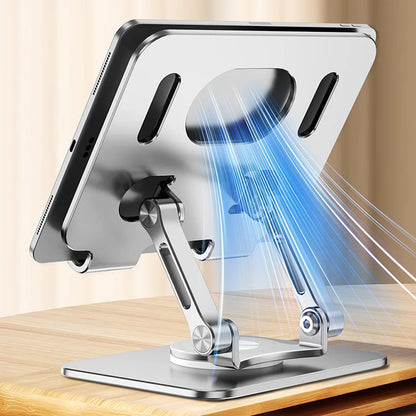 360° Rotating Tablet Stand – Foldable Aluminum Holder