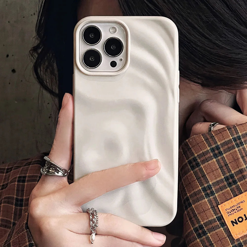 Winter Pleats Soft Matte iPhone Case – Red & White Editions