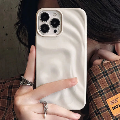 Winter Pleats Soft Matte iPhone Case – Red & White Editions
