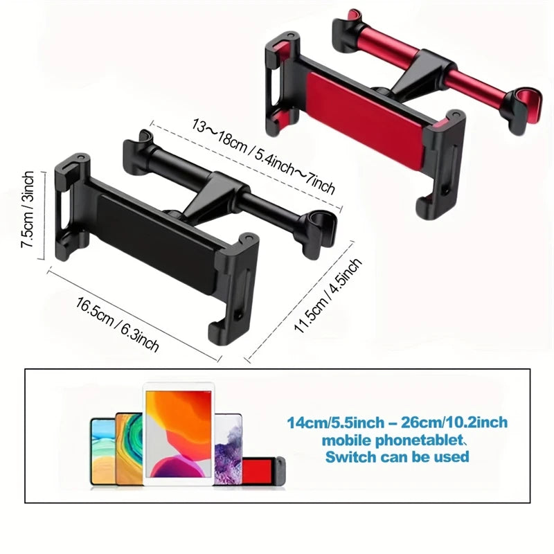 Universal Car Tablet Holder – 360° Headrest Mount