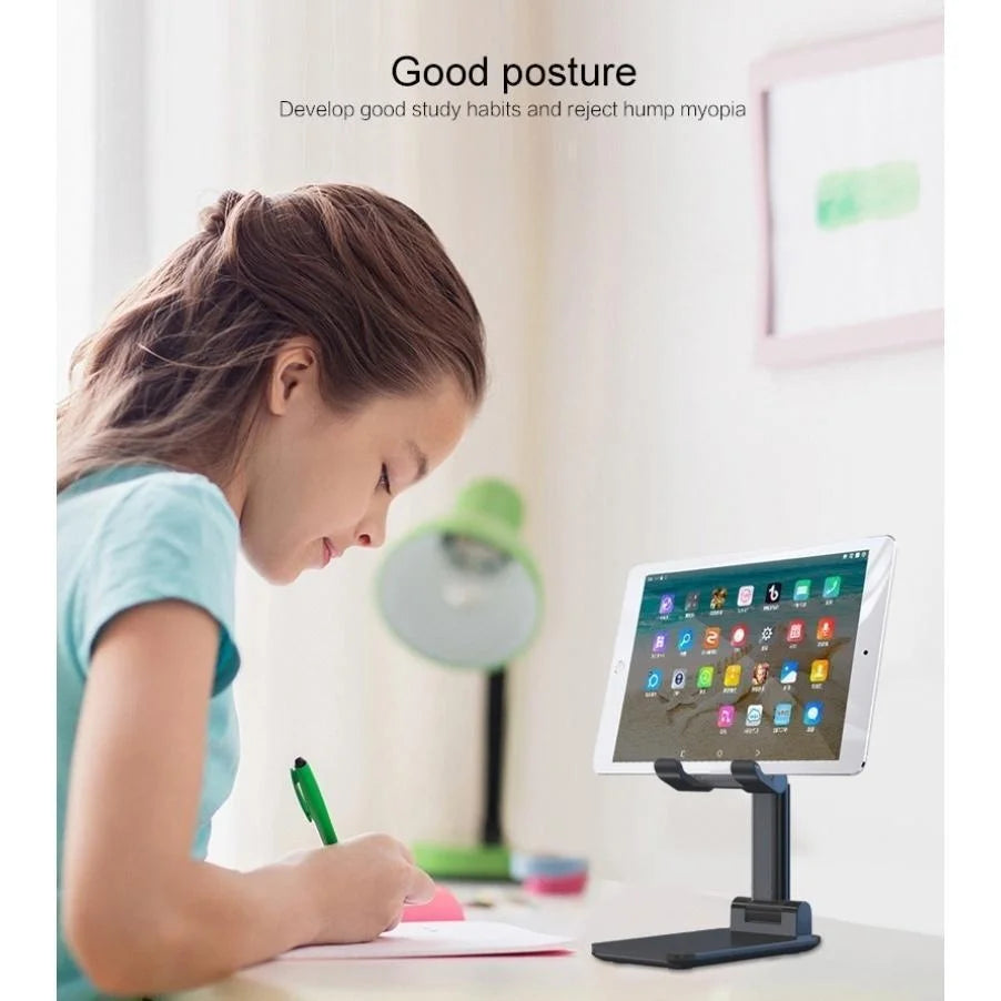 Foldable Desktop Tablet & Phone Holder – Adjustable Support Stand