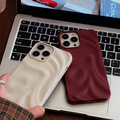 Winter Pleats Soft Matte iPhone Case – Red & White Editions