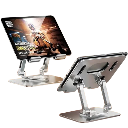 360° Rotating Tablet Stand – Foldable Aluminum Holder
