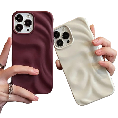 Winter Pleats Soft Matte iPhone Case – Red & White Editions